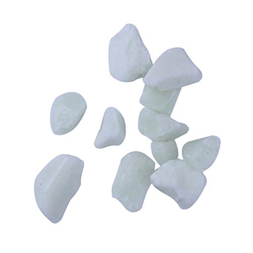 VANKOA 100g Glow In The Dark Pebbles, Rocks, Stones For Backyard Pathway Decor Blue