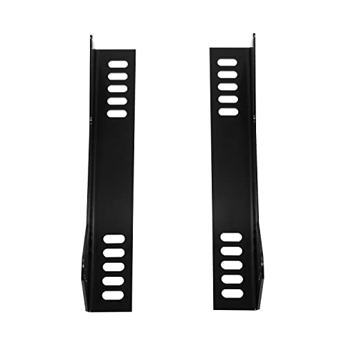 Dna Motoring Smb-001 Pair Of Mild Steel Adjustable Holes Bucket Seat Side Mounting Adapter Bracket Kit, Black #TOP5