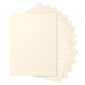 28 Sheets Cream Cardstock 8.5 x 11 Ivory Paper, 250gsm/92lb Off White Card Stock Printer Paper for DIY Cards, Business Cards, Invitations, Menus, Certificates, School Crafting