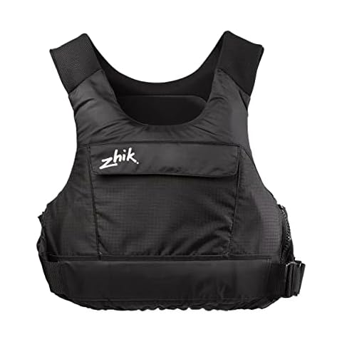 Zhik | P3 PFD - Black | Racing Style | Comfortable, Lightweight Life Vest | ISO-12402-5 CERTIFIED | Sailing, Kiteboarding, Kayaking, Fishing | Side Zip & Adjustable Strap Cover