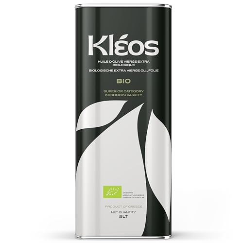 Kleos BIO Extra Natives Olivenöl 5 Liter - Ernte 2025-26 - Reich an Polyphenolen - Kaltgepresst aus Griechenland - Premium Qualität - MHD: 31/07/2027
