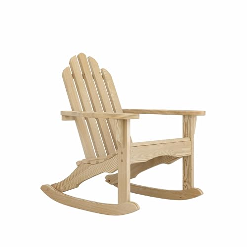 Amish Pine Adirondack Rocking Chair