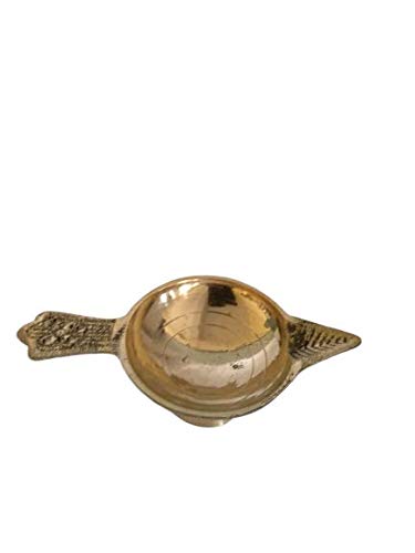 Puja Diya for Home Handmade Indian Brass Oil Puja Lamp - Diya for Pooja Room Decoration Tea Lights Candle