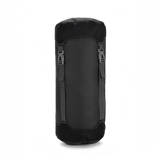 Compression Sack for Sleeping Bag 25L Sleeping Bags Storage Stuff Sack Organizer Waterproof Camping Hiking Backpacking Bag for Travel (Black)