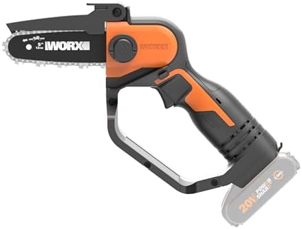 WORX WG324E.9 Akumulatorowa Jednoręczna Pilarka do Gałęzi 20V, Długość Ostrza 12 cm, Lekka i Wygodna, Kompatybilna z Powershare, bez Akumulatora i Ładowarki