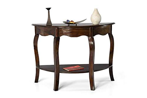 - SS WOOD FURNITURE Solid Wood Tanya Round Console Table by S.S Wood (105 * 45 * 76) cm