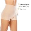 Womens Light Tummy Control Shapewear Boyshorts(Beige-light,Medium)