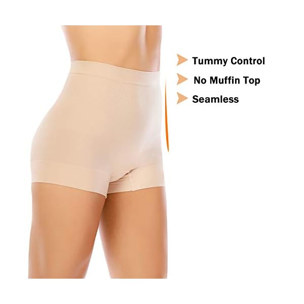 Womens Light Tummy Control Shapewear Boyshorts(Beige-light,Medium)