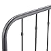 Modway Lennon Modern Farmhouse Metal Twin Headboard in Gray
