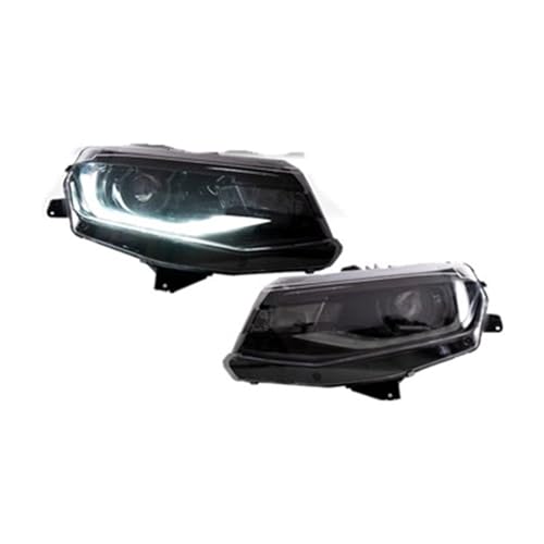 �t���i Compatible With Chevrolet For Camaro 2016 2017 2018 2019 �z���C�gDRL �^���F�^�[���V�O�i�����C�g�t�� 2�Z�b�g �w�b�h���C�g