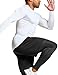 TSLA Men's UPF 50+ Compression Shirts, Cool Dry Long Sleeve Athletic Tops, Sports Baselayer Workout Shirt, Core 3pack White, X-Large