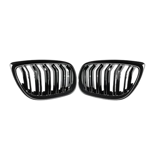 Rejilla de parachoques delantero doble línea negro brillante para E92 E93 M3 2007-2010