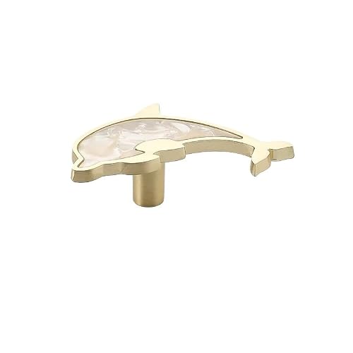 Diyouke Dolphin A 2Pcs Modern Cupboard Drawer Knobs - Stylish Single Hole Door Handles For Wardrobe And Furniture(Dolphin A)