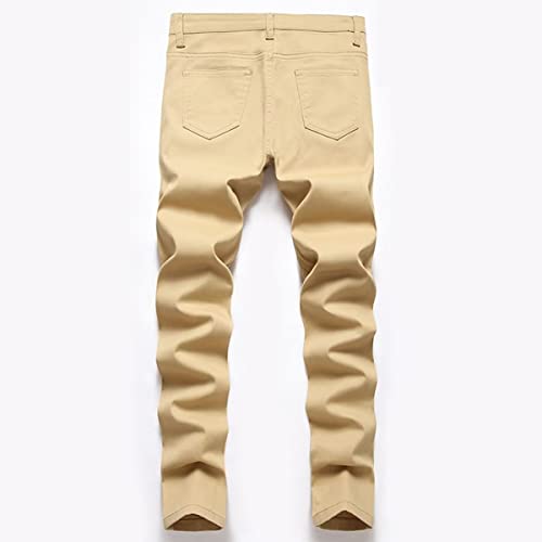 Boys Skinny Fit Stretchy Chino Pants with Zipper, 8-16 Years2