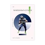 Marshawn Lynch Sports Poster Canvas Poster Bedroom Decor Landscape Office Room Decor Gift Unframe:12x18inch(30x45cm)