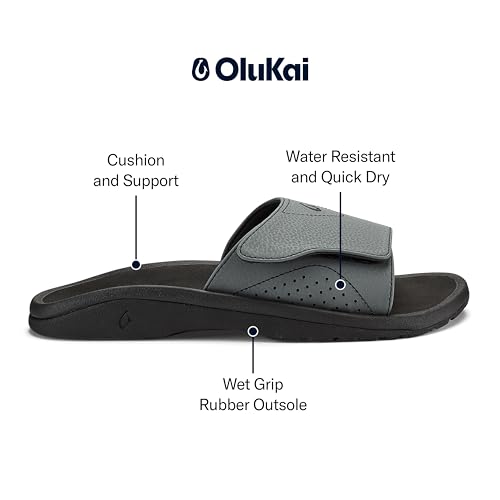 Image of OluKai Nalu Slide Men's Versatile Slide Sandals, Water-Friendly & Adjustable Straps, Lightweight & Durable, All-Day Comfort & Support