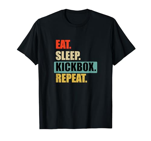 Funny Eat Sleep Kickbox Repeat - Sport di kickboxing Maglietta