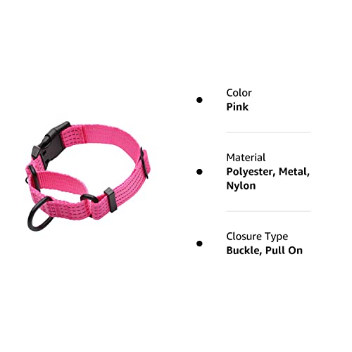 Luckydc Martingale Collar For Training Dogs. Adjustable Reflective Dog Collars With Buckle- No Pull-Prevents Slipping Out, For Medium Large Xl Dogs. Helps With Strong Pullers (M, Pink) #TOP6