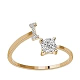 Yowablo Frauen 26 Buchstaben Ring Strass Set Zirkonia Offen Verstellbare Ringe Schmuck Accessoires Geschenke Elegante Diamantringe für Frauen Sommer Ringe