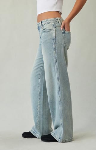 PacSun Women's Casey Low Rise Baggy Jeans Medium Indigo Wash Tint2