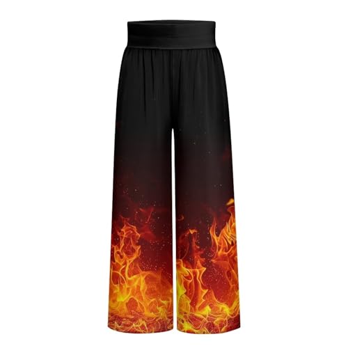 JEOCODY Women's Casual Wide Leg Pants Elastic Waist Loose Lounge Pants with Pockets Size S-3XL2