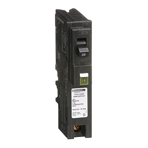 Square D - HOM120PCAFIC Homeline Circuit Breaker, 20-Amp, 120V, 1-Pole CAFCI , Plug-On Neutral #1