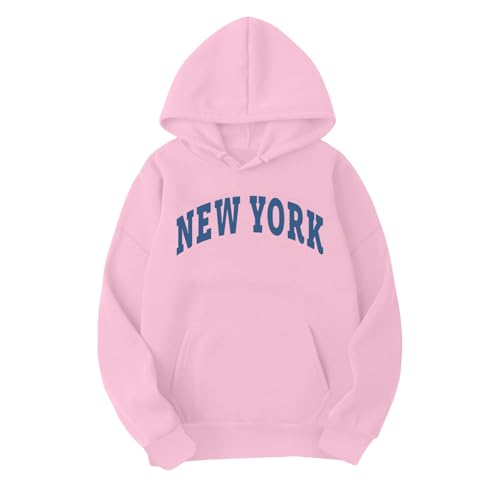 New York Sweatshirts Hoodies Men's Crew Neck Letter Graphic Hoodie Relaxed Fit Long Sleeve Pullover Tops2
