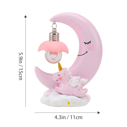Lámpara de mesa de noche resinada con diseño de princesa miniatura 2