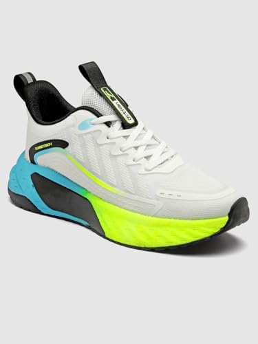 Image of Action TURBO-502 White Lightweight Sports Running Shoes for Men