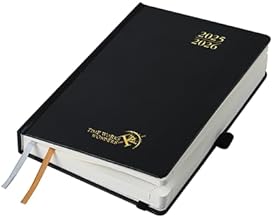 POPRUN 2025 2026 A5 Daily Diary 21.5 x 14.5 cm, 1 Page per Day from August 2025 to July 2026 12 Months, School Planner Hardcover, Inner Pocket, 80gsm Paper, Black