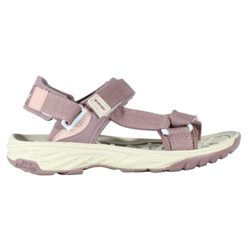 HI TEC   Sandalias Deportivas Mujer Verano ULA RAFT | Sandalias Trekking Mujer, Senderismo, Punta Abierta | Ligeras, Cómodas, Ideales para Exterior, Montaña, Playa | Rose Grey, 38