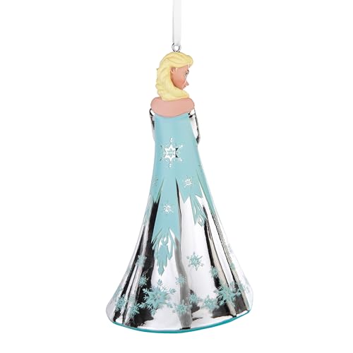 Hallmark Elsa the Snow Queen Blown Glass Ornament, Frozen Tree Decoration, Disney Hanging Ornament - Image 2