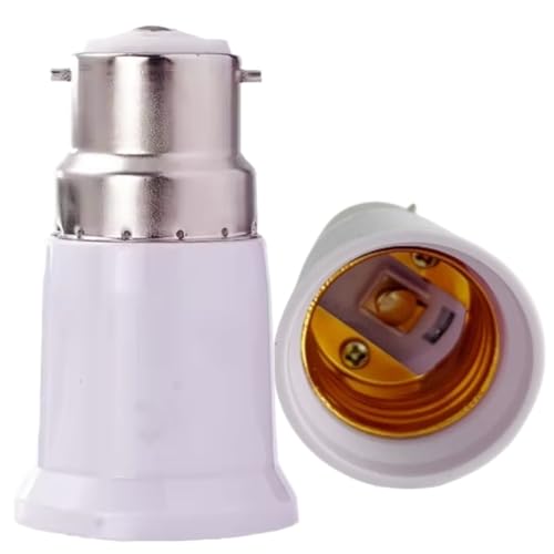 Gerhua B22 to E27 Adapter Socket Converter Bayonet to Screw Bulb Adaptor Ceiling Fan Light Fitting Converter for LED/Incandescent Bulbs Screw to Bayonet Socket Adaptor