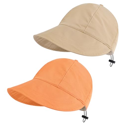 Image of Sun Hats for Women, Summer Beach Sun Hat for Women Wide Brim Visor Fedora Cap UPF50+