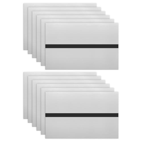 Image of M METERXITY 12-Pack Double Color Laser Engraving Blanks 7x11 Inch,1.3mm Thick ABS Plastic Sheet Engraved Material for Name Plate /Yard Signs /Laser Cutting /DIY Carving /Craft[Silver /Black]