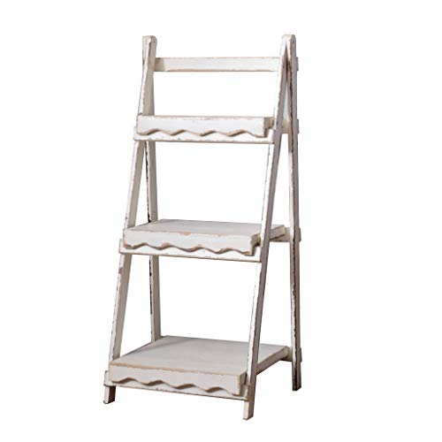 Preisvergleich Produktbild HZPXSB Hölzerner faltender Blumentopf-Gärtner-Speicher-Regal Gestell-Planter Display Ladder Gartenmeile Rustikales 3 Tier Naturhartholz Indoor / Outdoor-Werkstheater Folding Portable Herb & Plant Stan