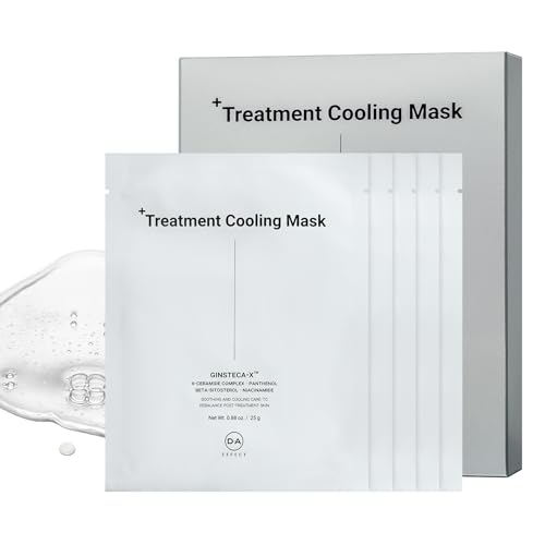 DA EFFECT Cooling Treatment Sheet Mask – Skin Protection & Barrier Repair Care for Stressed, Irritated Skin | Post-Treatment Care | Calming, Hydrating Face Mask | 25g x 5 Sheets