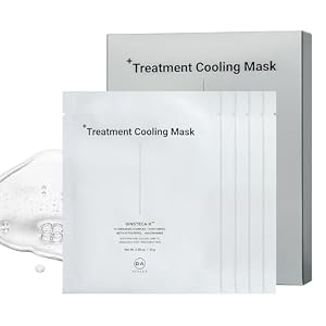 DA EFFECT Cooling Treatment Mask, Soothing Face Mask for After Sun Care, Stressed Sensitive Skin, Post-Treatment Barrier Care, Calming & Hydrating Gel Sheet Mask, 25g x 5 Sheets