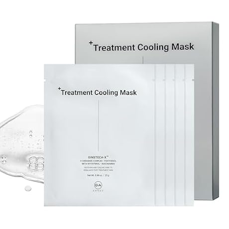 DA EFFECT Cooling Treatment Sheet Mask – Skin Protection & Barrier Repair Care for Stressed, Irritated Skin | Post-Treatment Care | Calming, Hydrating Face Mask | 25g x 5 Sheets