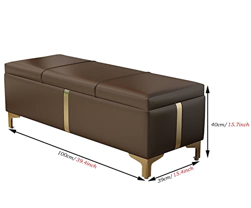 Banc de rangement décoratif moderne pour bout de lit double - 3