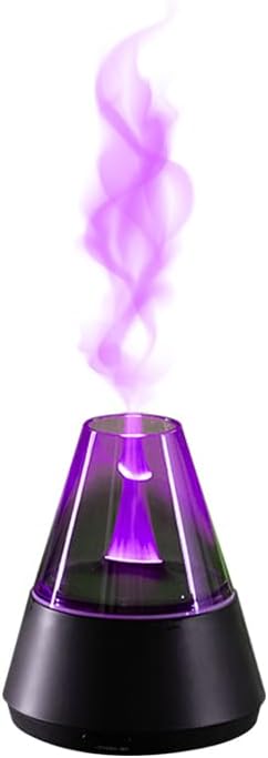 Humidificador de llama, difusor de aroma de llama, humidificador de llama de 4.1 fl oz, difusor de aromaterapia de aceite esencial con luces LED que