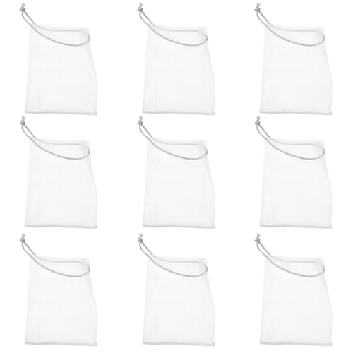 POPETPOP 30個 石鹸 ネット ストレーナー 巾着 旅行用 洗える 再利用可能 小型 ネット クリーニング バッグ 複数 トイレタリー メッシュ スクラブ ポータブル 石鹸 ポーチ ポータブ