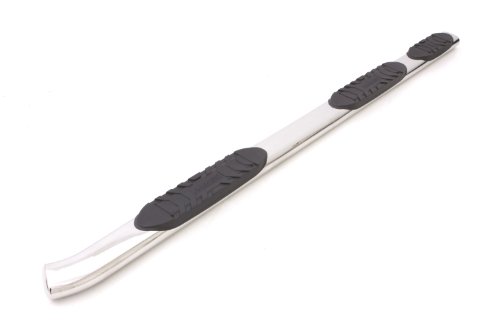 Lund 24489009 Polished Stainless Steel 5" Oval Wheel-to-Wheel Nerf Bars for 2007-2018 Chevrolet Silverado/GMC Sierra 1500 Crew Cab with 5.5' Bed; Rocker Panel Mount