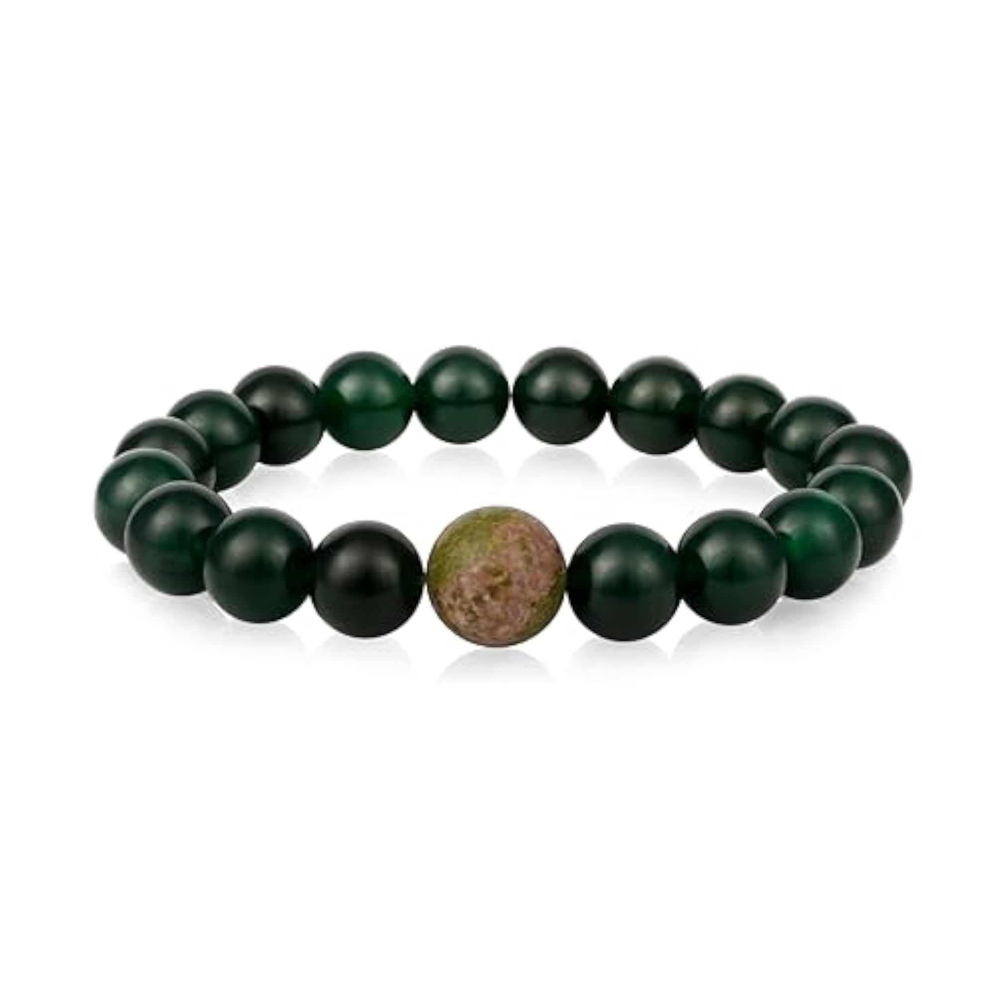 Lab Certified Green Jade Bracelet, Unisex Natural Healing Stone