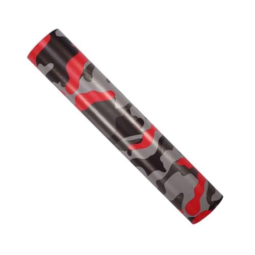 Lanshui - Accesorios para coche, 1 unidad, vinilo de camuflaje, PVC, película digital militar militar verde camuflaje desierto calcomanía (camuflaje rojo y gris, 50 x 200 cm)