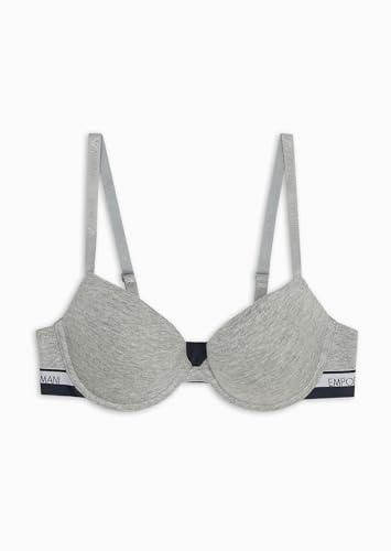 Stretch Cotton Logoband Push Up Bra Push Up Bra Light Melange 36B donna grigio
