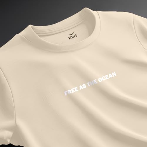 Image of Nobero Men's Oversized Graphic T-Shirt for Men | Soft Cotton | Drop Shoulder Relaxed Fit | Printed Casual Tshirt for Men