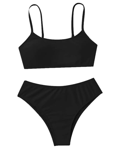 Girls Two Piece Bikini Set High Waist Swimsuit Kids Bathing Suit