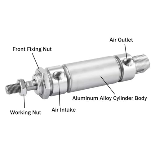 Vérin pneumatique MBL double effet avec corps aluminium robuste - 3