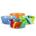 Silipint Silicone 18oz Bowl Set, BPA-Free, Unbreakable, Flexible, Microwave Safe, Oven Safe, BBQ Safe, Indoor and Outdoor Use (2-PackBend Blue, Tough Tangerine)